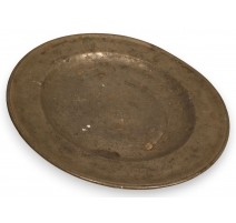 Plat rond en étain