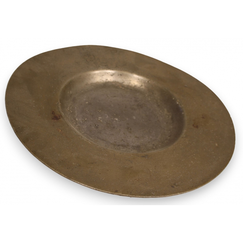 Plat rond en étain armoiries DE WERRA