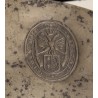 Round pewter dish