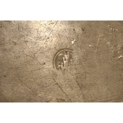 Oval pewter dish