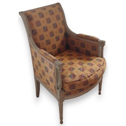 Bergère Directoire avec pieds tournés.