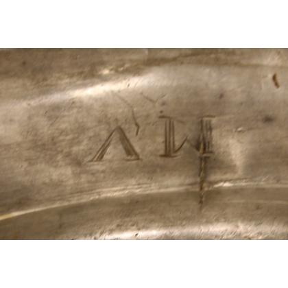 Oval pewter dish