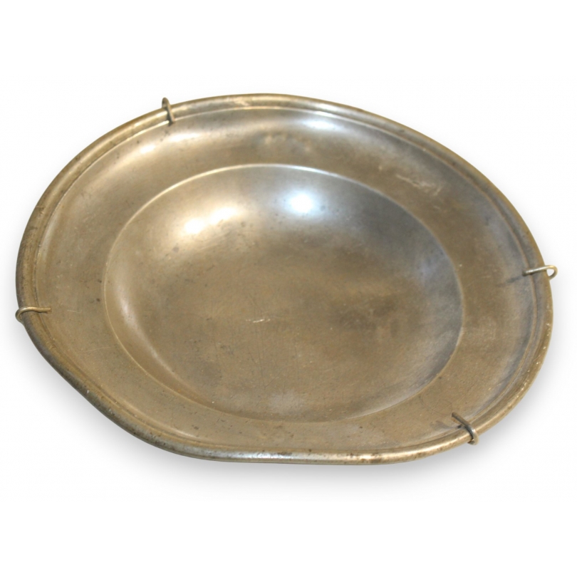 ALDT round pewter dish