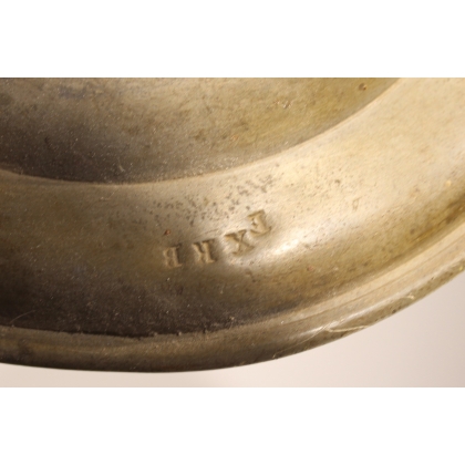 ALDT round pewter dish