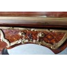 Napoleon III-style flat-topped desk with a red leather top