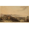 Gravure "Vue de Lausanne" par ABERLI