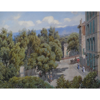 Gouache, unframed.  at Moinat SA  – Antiques and decorative items –  Gouaches, watercolours, pastels