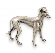 Chien Lévrier en argent