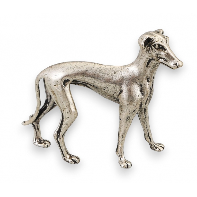 Chien Lévrier en argent