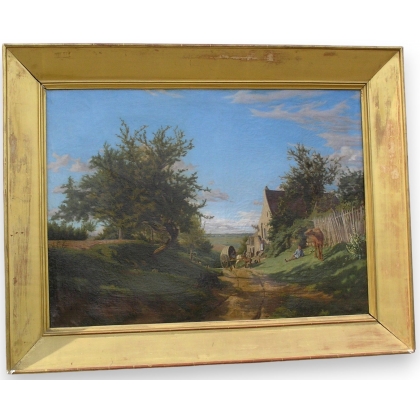 Tableau \"Paysage\", signé.