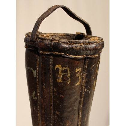Leather fire bucket dated 1782