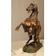 Paire de chevaux en bois sculpté polychrome