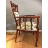Fauteuil Art Nouveau tissus à fleurs