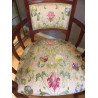 Fauteuil Art Nouveau tissus à fleurs