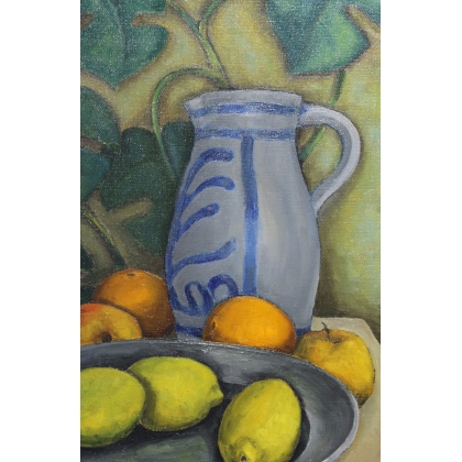 Tableau \"Nature morte aux citrons\" signé LEGAST 74