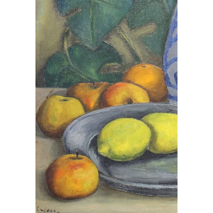 Tableau \"Nature morte aux citrons\" signé LEGAST 74