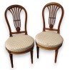 Paire de chaise Louis XVI à dossier montgolfière