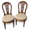 Paire de chaise Louis XVI à dossier montgolfière