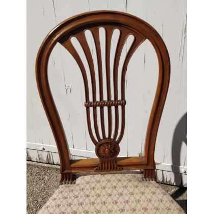 Paire de chaise Louis XVI à dossier montgolfière