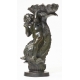 Fontaine en bronze "Putto sur un dauphin"