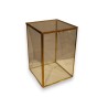 Square brass and glass box