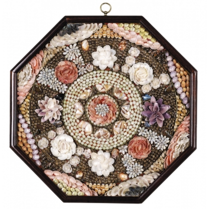 Tableau de coquillages octogonal