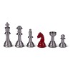 Polished metal chess pieces