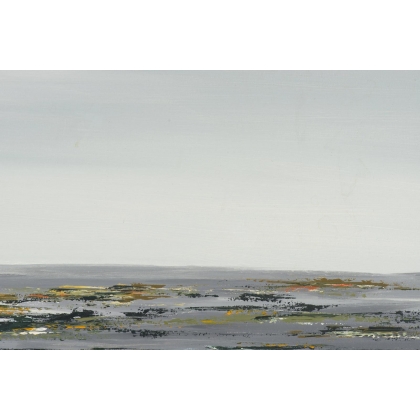 Tableau \"Lac de Bienne\" signé DENOEL