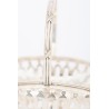 Corbeille carrée ajourée en argent 800