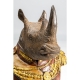 Buste de Rhinocéros en uniforme en résine