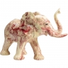 Eléphant en résine décor aux indiennes