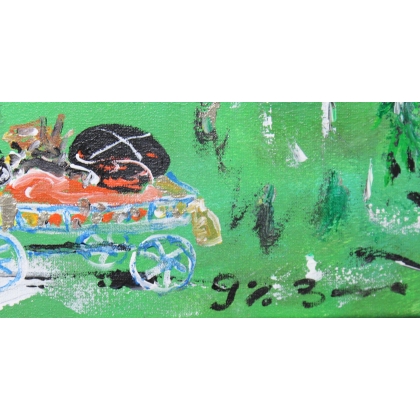 Tableau \"Poya\" signé LE BOUCHER CORPAATO