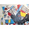 Tableau \"Abstrait\" signé N. DUMITRESCO