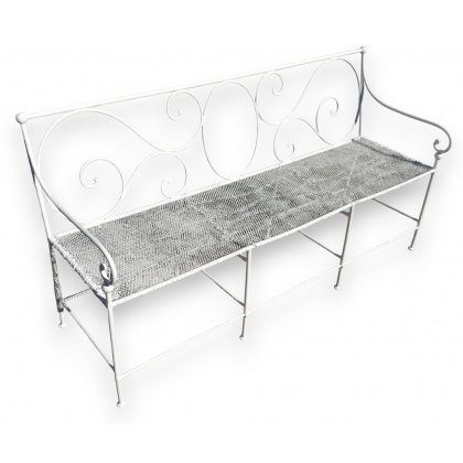  Banc vert ancien en fer forgé sur  Moinat SA  - Antiquités décoration