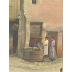 Paintings | Painting: ‘Women at the Well’. Moinat SA  – Antiques and home décor