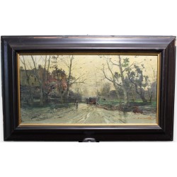 Tableau \"Paysage animé d\'Italie\" signé E. BRIANTE