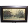 Tableau \"Paysage animé d\'Italie\" signé E. BRIANTE