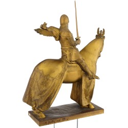 Bronze doré "Chevalier de Vérone" signé H. MÜLLER