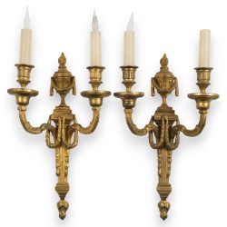 Pair of 2-light wall lights by Moinat SA – Antiques and home décor