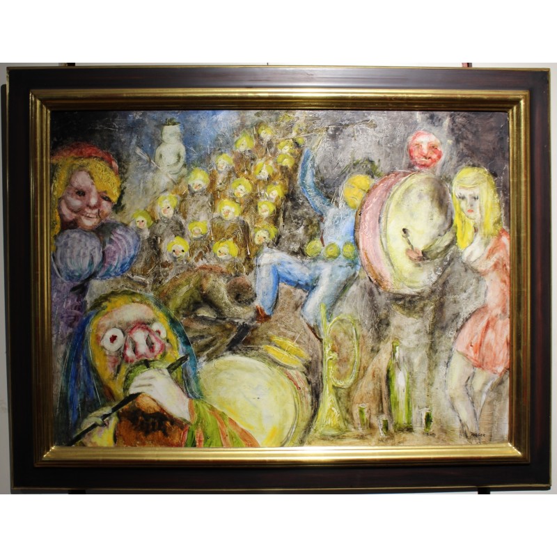 Tableau \"Caranaval\" signé BERGER
