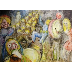 Tableau \"Caranaval\" signé BERGER