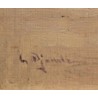 Tableau \"Quai du Mont-Blanc\" signé G. DJAKELI