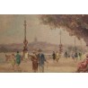 Tableau \"Quai du Mont-Blanc\" signé G. DJAKELI