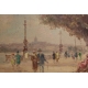 Tableau "Quai du Mont-Blanc" signé G. DJAKELI