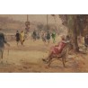 Tableau \"Quai du Mont-Blanc\" signé G. DJAKELI