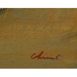 Tableau \"Le pain\" signé CHINET