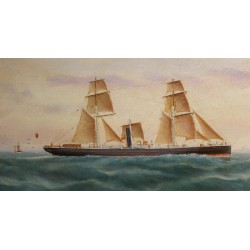 Tableau \"Marine\" signé C. HANSSON 1922