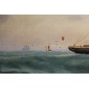Tableau \"Marine\" signé C. HANSSON 1922