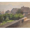 Tableau \"L\'étendage\" signé J. GACHET