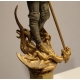 Bronze Saint Michel terrassant le dragon